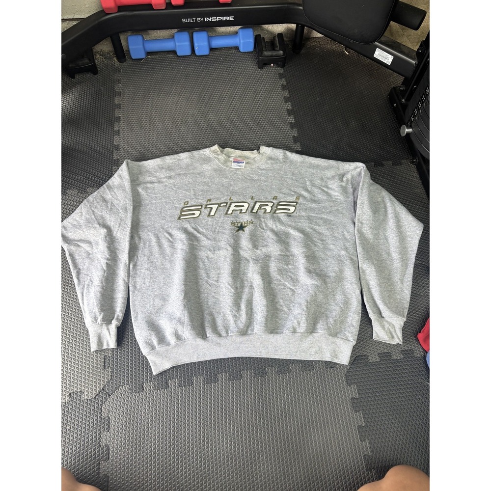Hanes ComfortBlend EcoSmart Men's XL Gray Crewneck‎ Sweatshirt "STARS" Graphic